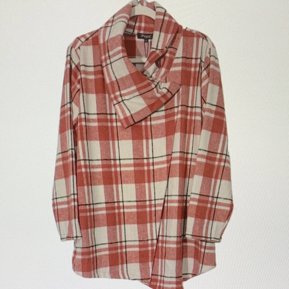 August Silk Red and Cream Plaid Button Down Shirt